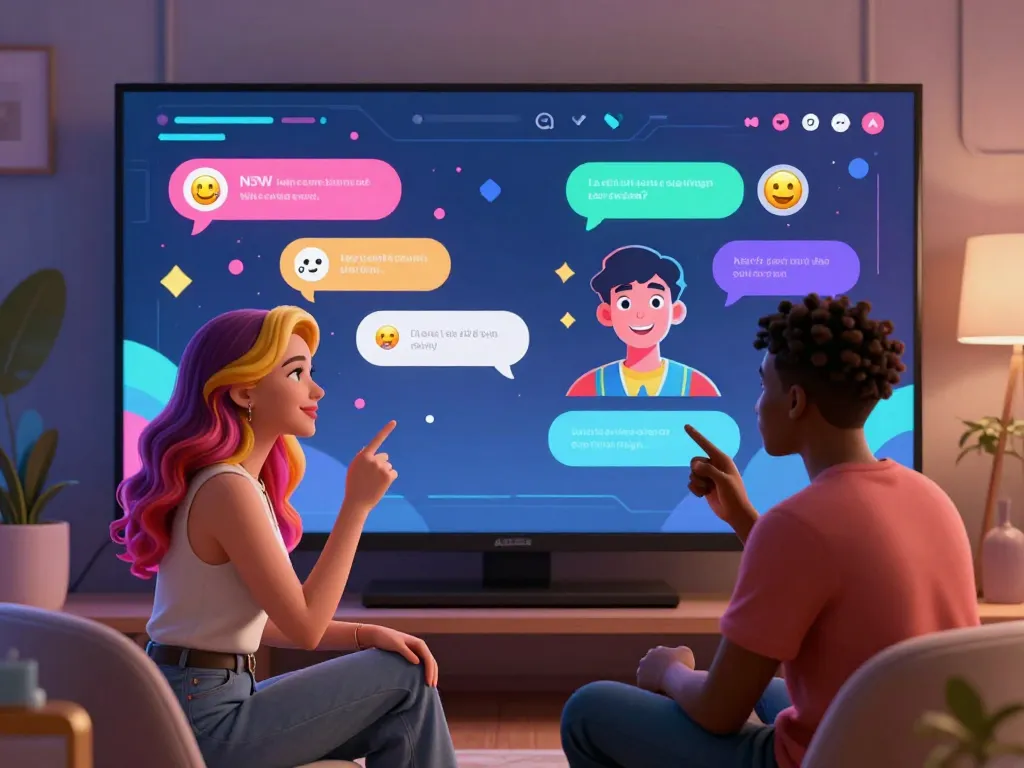 Engaging 18+ ai characters in playful chat on modern digital interface.