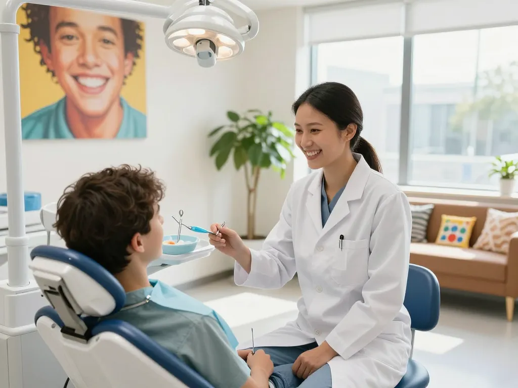 Dentist near me providing expert care in a welcoming dental clinic with natural light and friendly atmosphere.