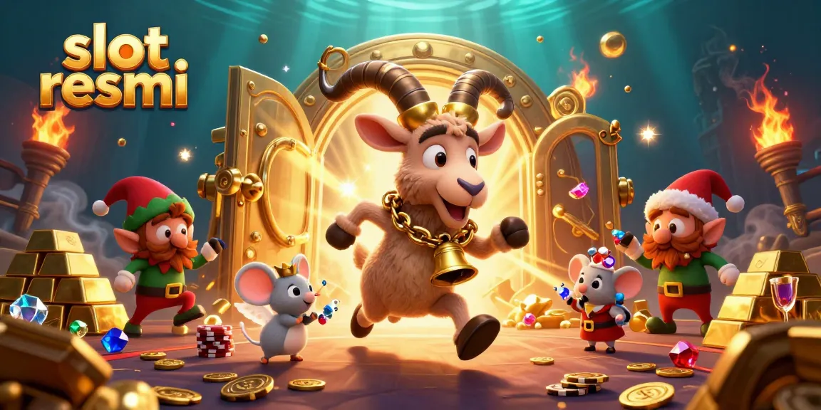 Engaging scene showcasing slot resmi activities with Krampus and dynamic casino elements.