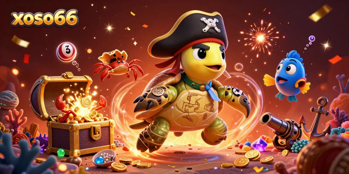 Win big with xoso66 lottery games featuring colorful numbered balls and treasure!