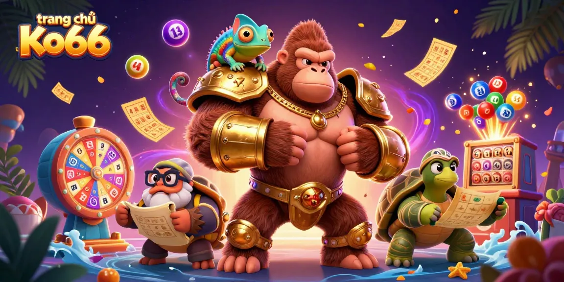 Experience the excitement of gambling at trang chủ Ko66 with engaging casino characters and vibrant game elements.