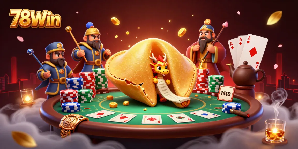 Experience thrilling poker action at 78Win with a dynamic scene featuring unique gaming elements.