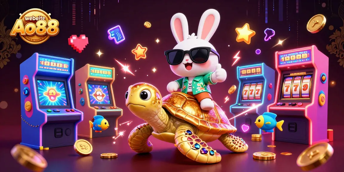 Experience the vibrant excitement of the website Ao88 with engaging gaming visuals and colorful characters.