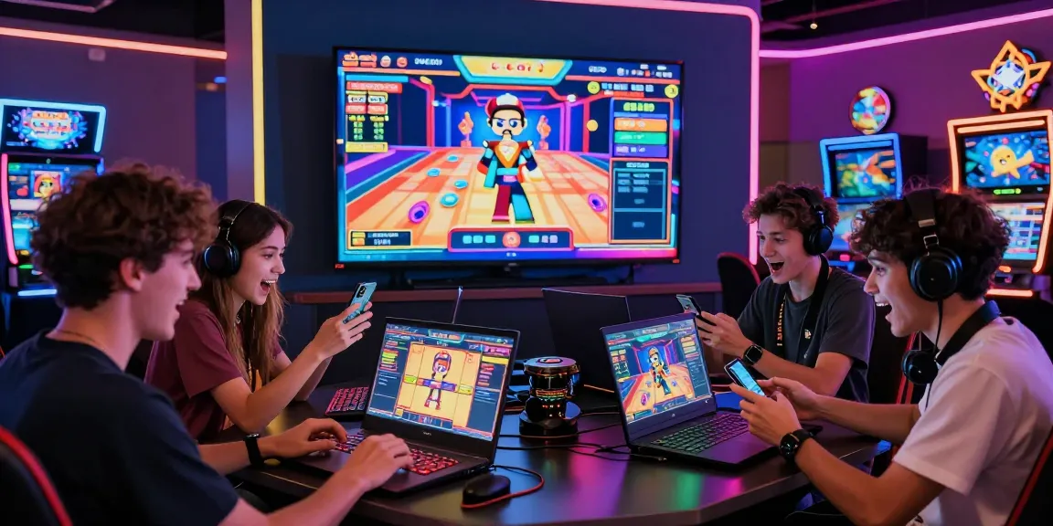Engaged players enjoying slot gacor games in a vibrant online casino atmosphere.